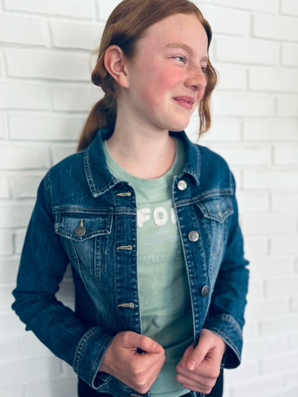 Children’s Place  Classic Denim Jacket in Dark Blue